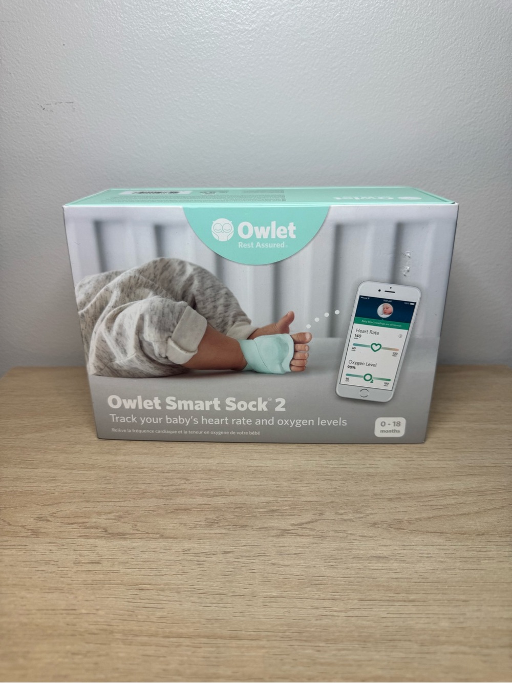 Smart Sock 2 Baby Monitor Sock - Mint